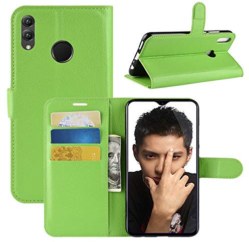 HualuBro Coque Huawei Honor 8X, Premium Étui en Cuir PU Leather Wallet Portefeuille Housse Flip Case Cover avec Cartes Slots pour Huawei Honor 8X Smartphone (Vert)