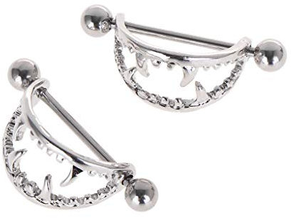 Thobu Lot de 2 piercings de téton pour femme - Pour Halloween