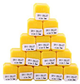 Er11 Spring Collet Set, 15Pcs Collet Chuck for Cnc Engraving Machine & Milling Lathe Tool - Fine Workmanship, Good Elasticity, High Precision