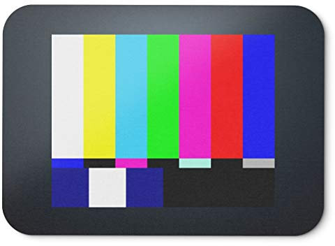 BLAK TEE Television Channel Offline Screen Mouse Pad 18 x 22 cm in 3 Colours Black