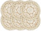 vidaXL 6X Manteles Individuales Redondos Yute Mantelería del Hogar Ropa de Casa Cocina Suaves al Tacto Cómodos Piezas Únicas Prácticas Blanco 38cm