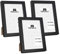 7 x 5 Inch Photo Frames Set Of 3,Black Boxed Garllery Picture Frames 5 x 7inch 3 Pack With Perspex Window for Tabletop or Wallmounted