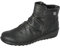 Cushion Walk EEE Wide Fitting Women's Black Low Wedge Ankle Boots with Zip Fastening