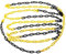 TOPWAY Barrera de Cadena de Plástico 50 Metros, 6mm x 50m Alta Visibilidad Negra y Amarillo para Advertencia Seguridad Espacio de Estacionamiento, Control de Multitudes, Tráfico 363085
