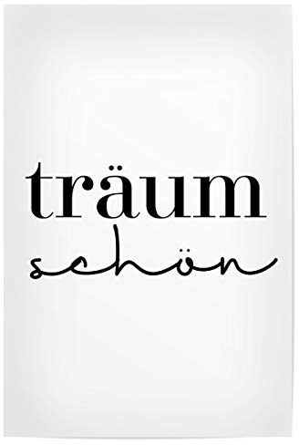 artboxONE Poster 30x20 cm Typografie Träum schön hochwertiger Design Kunstdruck - Bild Spruch elegant gemütlich