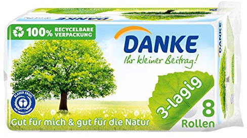 Danke Toilettenpapier, (8 Rollen)