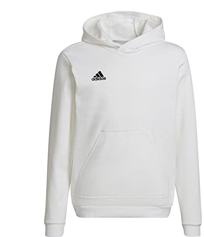 adidas Unisex - Bambini Entrada 22 Sweat Hoodie, white/black, 13-14 Years