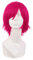 MapofBeauty 12 Zoll/30 cm Side Pony Kurze Gerade Faser Cosplay Perücke (Heiß Rosa)