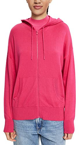 edc by ESPRIT 072cc1i302 Maglione Cardigan, 660/rosa Fucsia, XL Donna