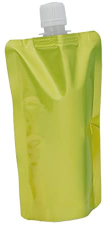 Generico Borraccia in Alluminio Bottiglia Corsa Bici Ciclismo Drink Bevande Pieghevole (GIALLA)