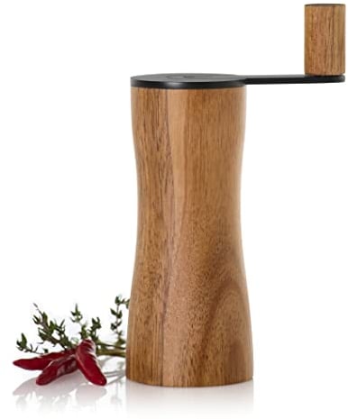 AdHoc MP212 Kräuter- und Gewürzschneider Korso, mit original AdHoc SchneidWerk®, Akazienholz | Edelstahl schwarz
