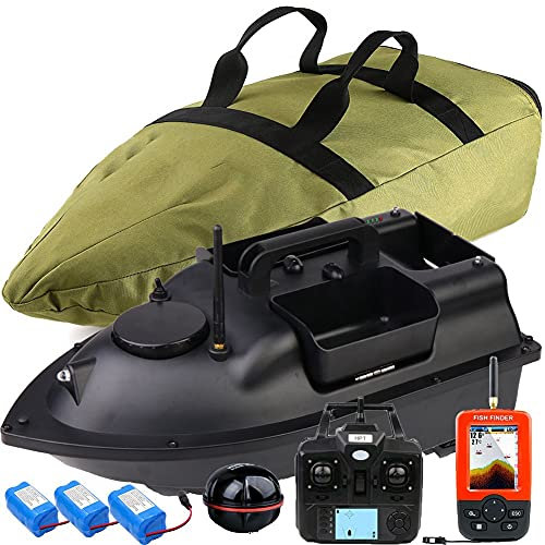 500M Wireless GPS Fishing Bait Boat With 3 Hoppers Carp Fishing Hook Post Boat With GPS LCD Sonar Sensor Fishfinder+Handbag, SBOTTON-8571