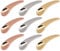 9 Pack Metal Makeup Spatula, 3 Colors Reusable Crescent Shape Mini Zinc Alloy Facial Cream Cosmetic Spoon Applicator for Beauty Mixing Skincare Cream Lotions Moisturizers Eye Cream Massage Face Mask