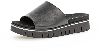 Gabor Damen Pantoletten, Frauen Slipper,Moderate Mehrweite (G),Slip-ons,Backless Slipper,Mules,Gartenschuhe,schwarz (S.schwarz),40.5 EU / 7 UK