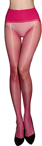 HTRUIYATY Collant Lucidi Donna 3 Denari Sexy A Vita Alta Calze Olio Collant Lucente (Rosa)