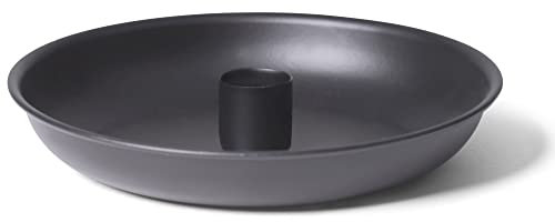 Novaliv Stabkerzenhalter Deko Schale SCHWARZ 18cm Dekoschale Kerzenständer Tafelkerzen Kerzenpin Candle Holder Weihnachtliche Tischdekoration Adventskranz scandic chic Kerzenteller Kerzenpick