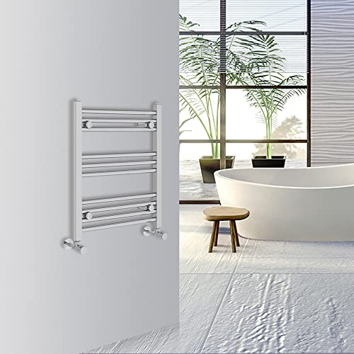 Warmehaus Straight Bathroom Heated Towel Rail Warmer Radiator Central Heating 600x500mm - Chrome