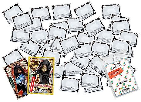 Bundle mit Lego Ninjago - Crystalized - Sammelsticker - 50 Sticker gemischt (ohne Doppelte) + 2 Limitierte Star Wars Karten + Exklusive Collect-it Hüllen
