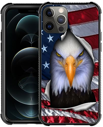DAIZAG Hülle Kompatibel mit iPhone 14 Amerikanische Flagge Adler Handyhülle Stoßfest Weich TPU Handyhülle Cover Case für iPhone 14