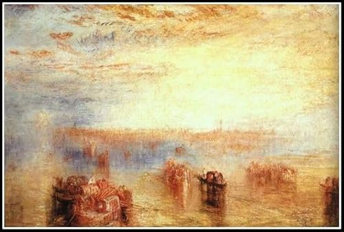 Zahlenmalerei für Erwachsene Annäherung an Venedig Gemälde von Joseph Mallord William Turner DIY Malen nach Zahlen Kits auf Leinwand