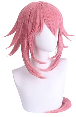 Cosplay Wig For Genshin Impact Yae Miko Halloween Simulation Scalp Pink Long Heat Resistant Synthetic Wigs