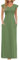 AUSELILY Summer Casual Long Dresses for Women Loose Plain Maxi Pockets Dresses Elegant Ruffle Petal Sleeve Dress for Party Olive Green S