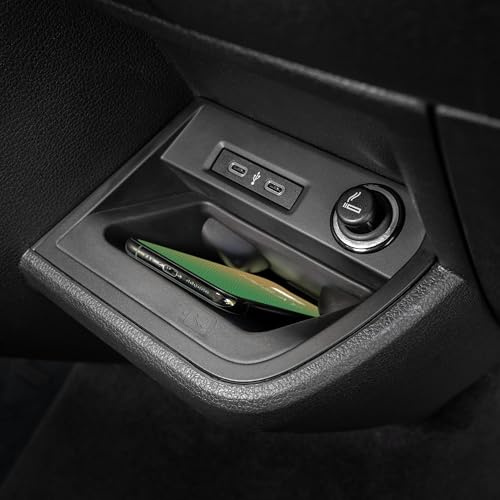INBAY 10W Handyhalterung Auto Ablagefach Induktiv/Kabellos passend für VW T6.1 Caravelle, Multivan, California, Kastenwagen, Kombi (7HC) - Autohalterung Zubehör Innenraum - Qi