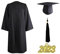 Abschluss Robe, Graduation Robe Und Hut, Akademischer Talar, Uni Abschluss Kleid, Doktorhut, Quaste Graduation Matte Gown Cap Quaste Set Für Hochschule/Abitur/Bachelor/Master Abschlussfeier, Unisex