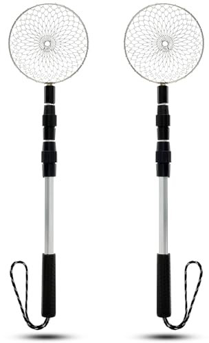 Foppla Setaccio telescopico per sabbia da spiaggia, 2 pezzi, setaccio in acciaio inox con denti di squalo, setaccio leggero per sabbia, pala setaccio per la raccolta di conchiglie e rocce di mare