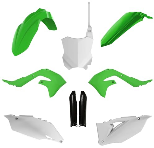 POLISPORT 91495 - Kompletter Kunststoffsatz (mit Gabelschutz) KAWASAKI Farbe OEM 19