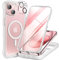 Miracase Magnetic Case for iPhone 15 Plus Case 6.7-Inch, Full Body Bumper Case Compatible with MagSafe and Built-in 9H Tempered Glass Screen Protector + Camera Lens Protector (Matte Clear)