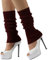 Nanxson Damen Kurz Beinstulpen Gestrickt Stulpen Winter Beinwärmer Legwärmer für Tanz Ballett Yoga 80er Jahre Kostüm Zubehör (A-Dunkel Rot)
