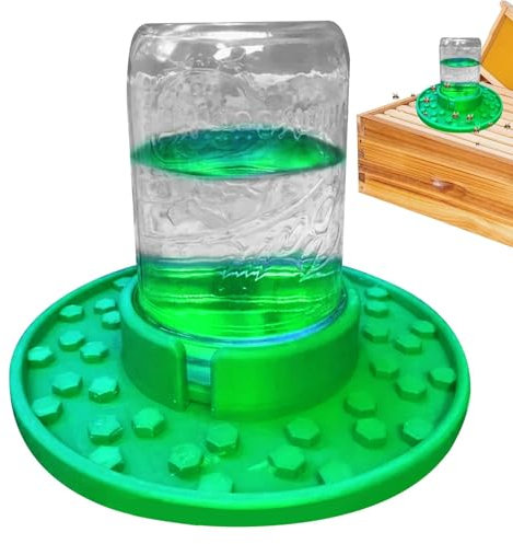 Distributeur de nourriture pour abeilles en verre – Distributeur de nourriture pour ruche et gobelet de jardin | Distributeur d'eau douce et de nourriture d'entrée, mise en conserve efficace des