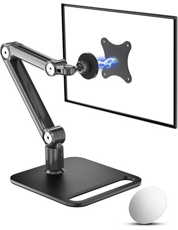 Feising Portable Monitor Stand Computer Vase Support Magnetic - 360 Degree Swivel 10 10.1 10.5 11 11.6 12 12.5 13.3 13.4 14 15.6 17 17.3 18 18.5 inch Portable Monitor 75mm x 75mm Vesa Mount FS07C