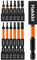 Hakkin 13Pcs Slotted Tip Screwdriver Bits S2 Steel Flat Head Magnetic Screwdriver Bit Set 60mm 25mm 1/4” Hex Shank Screwdriver Bit with 75mm Bit Holder Impact Power Tool Bit Set