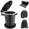 Aufgerüsteten Campingtoilette Campingtoilette faltbar mit Feder, Camping WC mit Deckel, Mobile Toilette mit 10 Bio-Toilettenbeuteln, ideal für Camping, Wandern, Angeln, Partys. Tragkraft bis 180kg