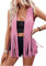 Women's Denim Tassel Jacket Vintage Lapel Long Sleeve Fringe Cropped Hippie Motor Biker Cardigan Outwears (E-Rose Red, 2XL)