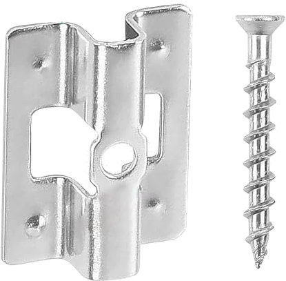 100 Stück Terrassenclips Edelstahl mit Schrauben, WPC Clips Edelstahl, Terrassendielen Clips, Terrassenclips Befestigungs Clips für Bambusholzboden Verschluss (8mm)