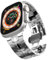 MODBAND Correa de acero inoxidable para Apple Watch Ultra 2 Band 49 mm 45 mm 44 mm 42 mm, correa de metal con cierre plegable para Apple Watch Series 9 8 7 6 5 4 3 2 1 Ultra/Ultra 2 Men(Silver)