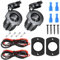 GTIWUNG 2 Piezas Toma de Encendedor de 12V/24V, Zócalo del Encendedor de Cigarrillos Outlet con Paneles Fijos, Enchufe Mechero Impermeable para Motocicleta ATV RV, con Cable de Conexión de 18AWG