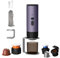 Générique Machine a Cafe Portable 3 en 1, Machine à Café Multi Capsules Avec Écran LED et Type-C, Chauffage Auto en 5-8 Minutes, Pour Camping, Bureau (Violet (avec support et sac en velours))