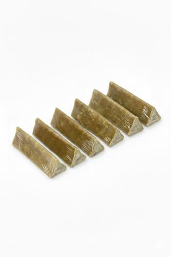 Kaureks Natur Hundeleckerlies, Kauriegel mit Rind & Strauß 12cm 6 STK. dreieckig für Zahnreinigung, wie Kauknochen, Rinderkopfhaut, Rinderhaut