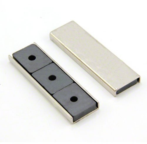 Ferrite Channel Magnet for DIY, Craft, and Hobbies - 76 x 23 x 6.3mm thick - 10kg Pull