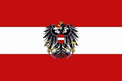 U24 Motorradflagge Österreich mit Adler Fahne Flagge 20 x 30 cm