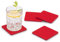 FILU Filzuntersetzer eckig 8er Pack (Farbe wählbar) rot - Untersetzer aus Filz für Tisch und Bar als Glasuntersetzer/Getränkeuntersetzer für Glas und Gläser rechteckig viereckig