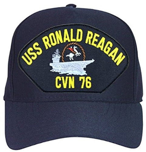 USS Ronald Reagan CVN-76/USN Ship Baseball Cap, Dunkles Marineblau , Einheitsgröße