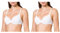 Nur Die T-Shirt Bügel-BH aus weicher Mikrofaser nahtlos vorgeformte gepaddete Cups unsichtbar unter der Kleidung Push-Up-Effekt Damen, weiß, 75B