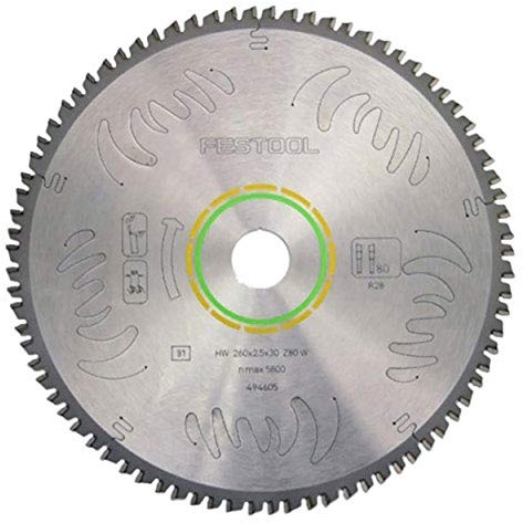 Festool 495387 fine Tooth cross-cut lama per sega per il Kapex troncatrice, 80 denti