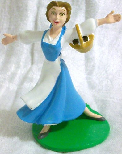 Disney Die Schöne und das Biest, 3 Kunststoff-PVC-Bell-Figuren, Puppenspielzeug, Kuchen-Topper-Styles können von Disney abweichen