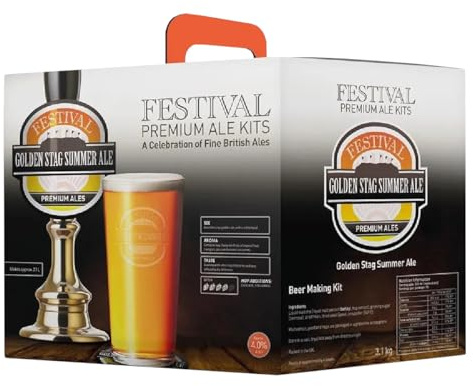 Homebrew & Wine Making - Festival Premium Ale - Golden Stag Summer Ale - 40 Pint Home Brew Beer Kit